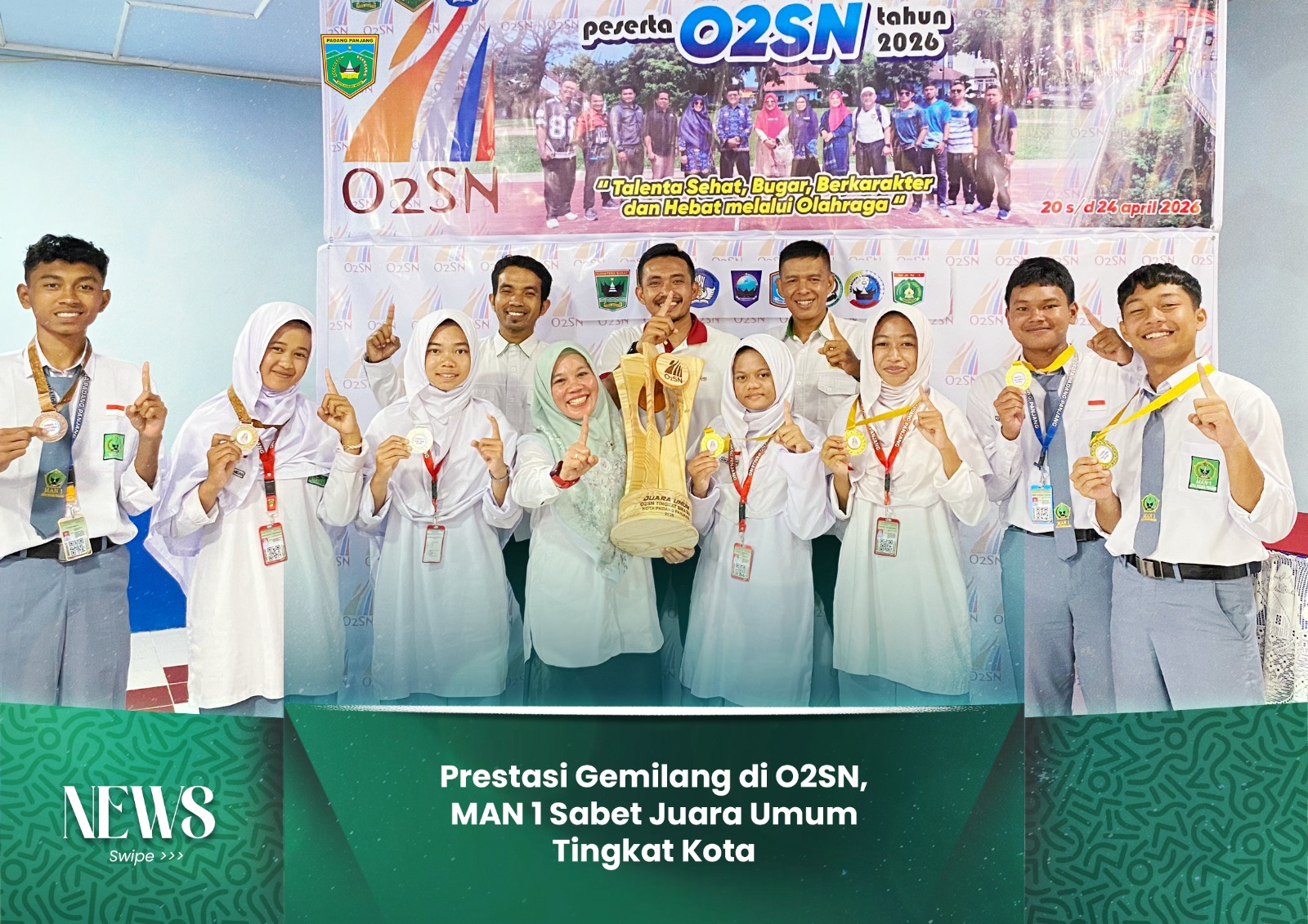 Prestasi Gemilang di O2SN, MAN 1 Sabet Juara Umum Tingkat Kota