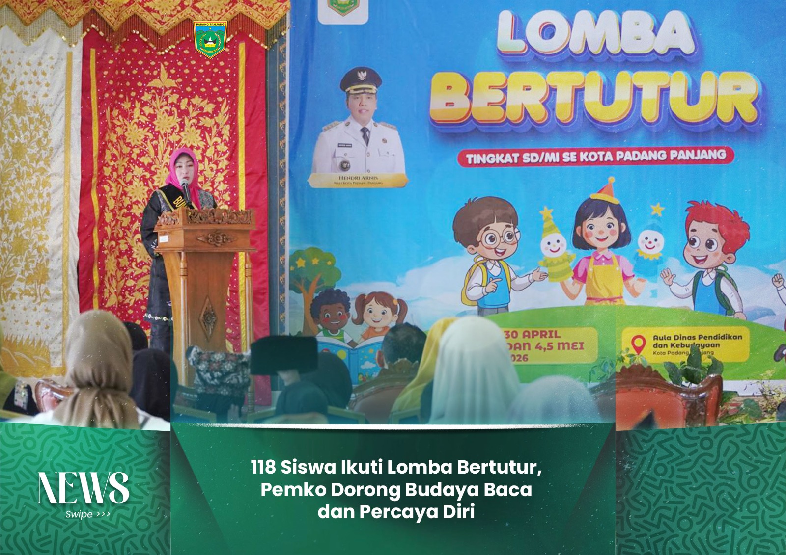 118 Siswa Ikuti Lomba Bertutur, Pemko Dorong Budaya Baca dan Percaya Diri
