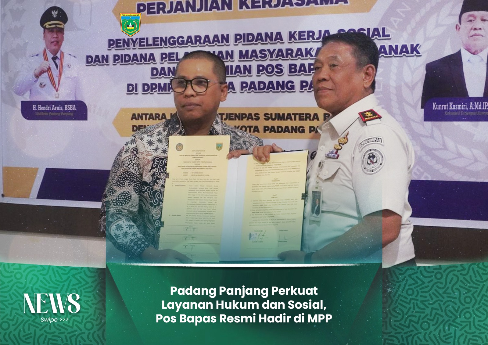 Padang Panjang Perkuat Layanan Hukum dan Sosial, Pos Bapas Resmi Hadir di MPP