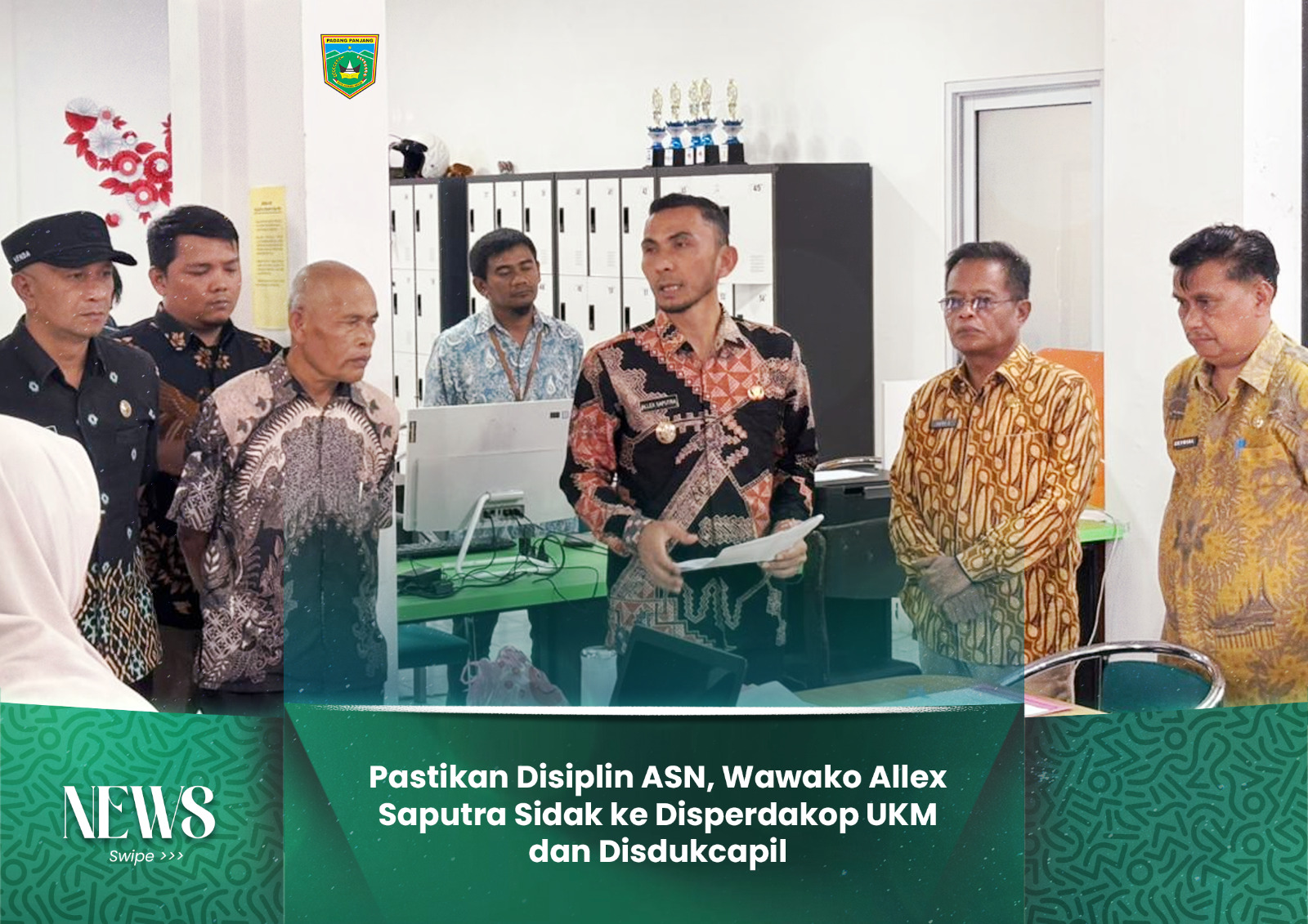 Pastikan Disiplin ASN, Wawako Allex Saputra Sidak ke Disperdakop UKM dan Disdukcapil