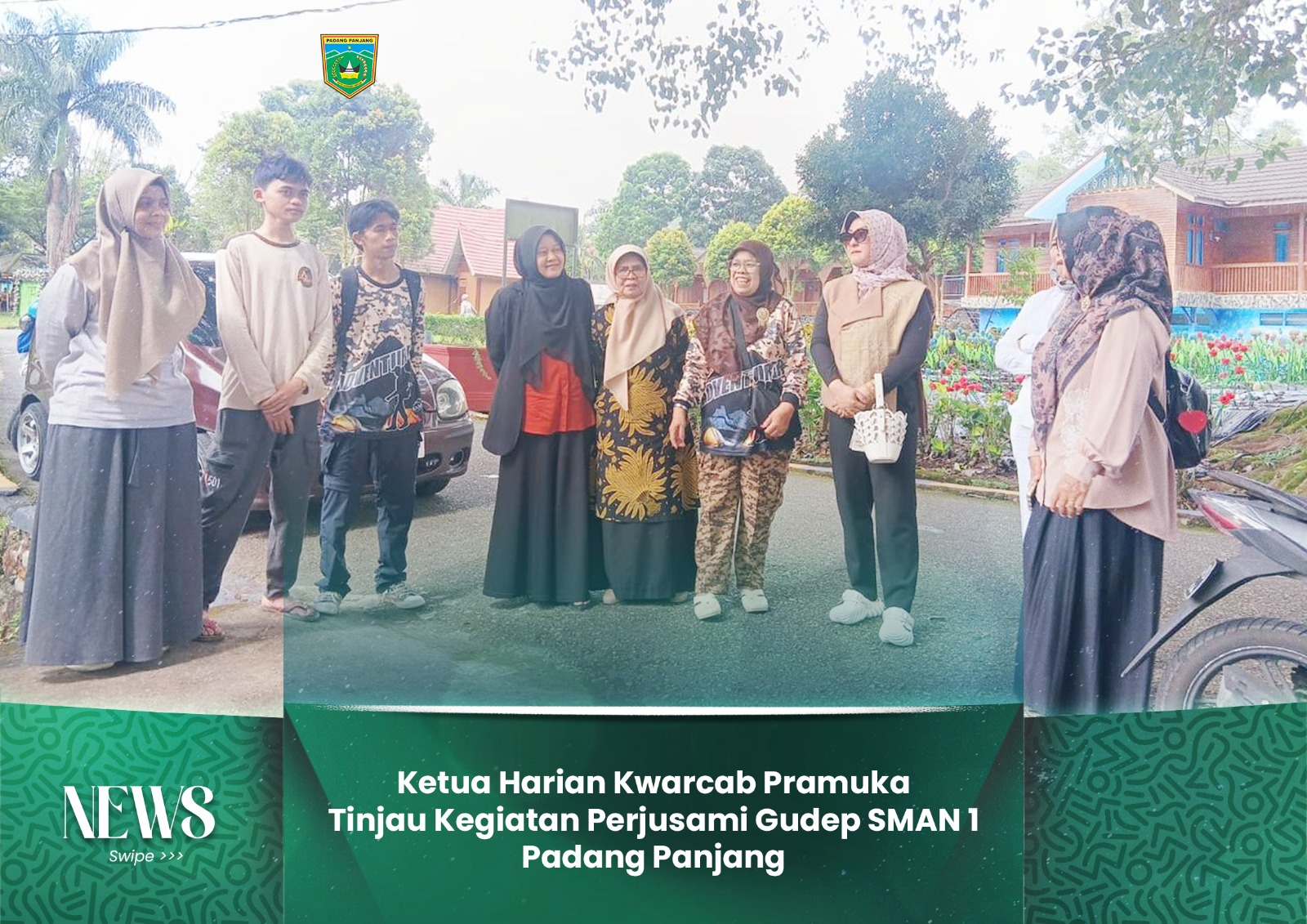 Ketua Harian Kwarcab Pramuka Tinjau Kegiatan Perjusami Gudep SMAN 1 Padang Panjang