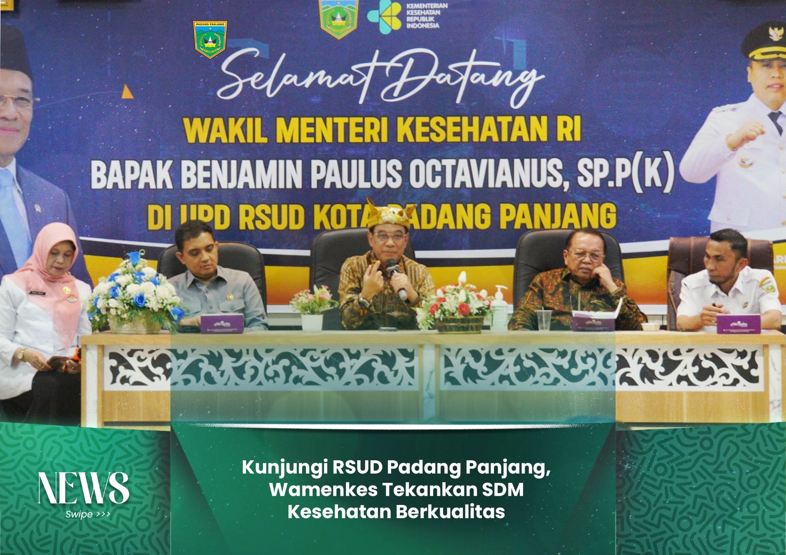 Kunjungi RSUD Padang Panjang, Wamenkes Tekankan SDM Kesehatan Berkualitas