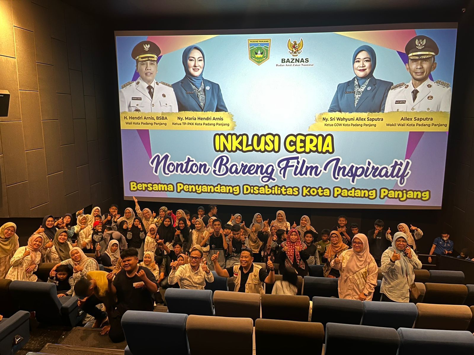 Pemko dan Baznas Hadirkan Kebahagiaan untuk Anak Disabilitas Melalui Nobar Film “Semua Akan Baik-Baik Saja”