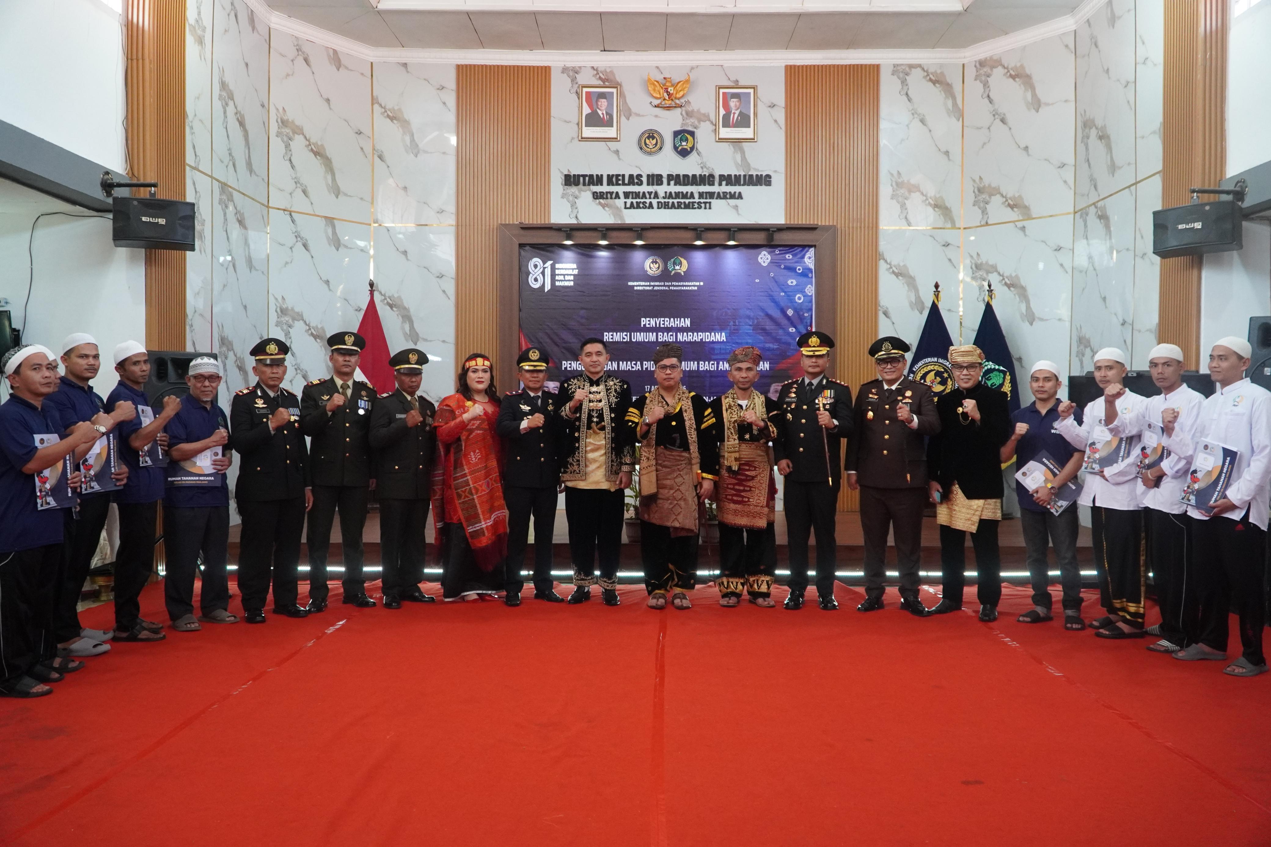 Remisi Kemerdekaan, Tiga WBP Rutan Padang Panjang Kembali ke Masyarakat