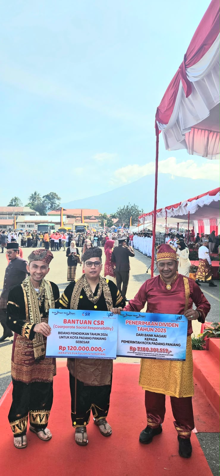 Bank Nagari Gelontorkan Dividen Rp7,18 Miliar dan CSR Pendidikan untuk Padang Panjang