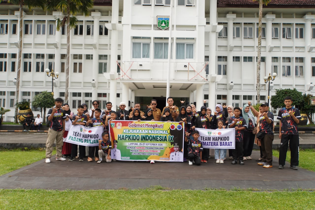 Didominasi Atlet Padang Panjang, Kontingen Hapkido Sumbar Dilepas Menuju Kejurnas Lampung