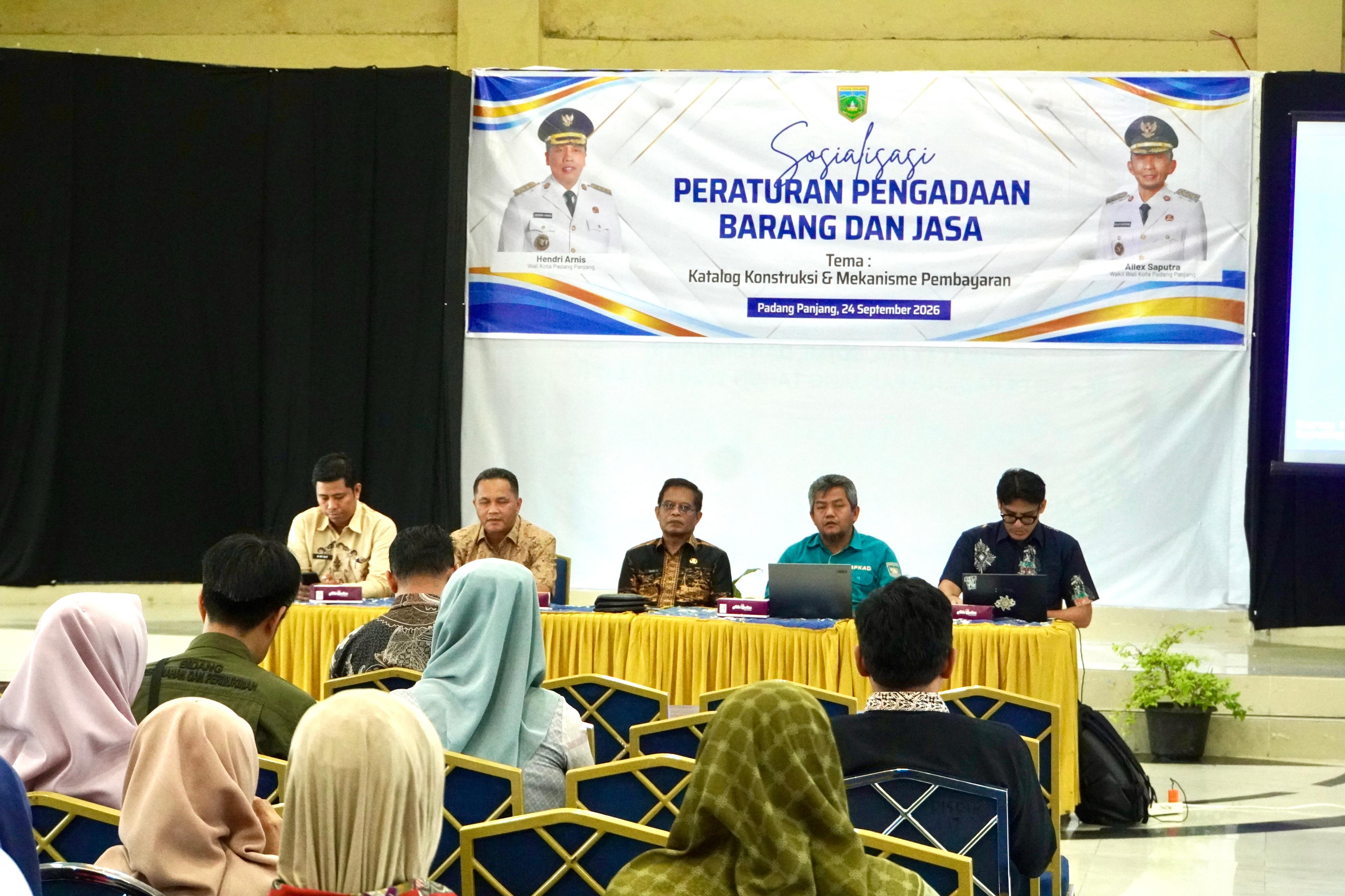 Pemko Sosialisasikan Katalog Konstruksi dan Mekanisme Pembayaran Pengadaan